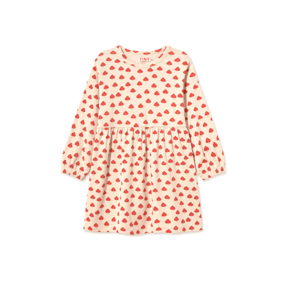 Tinycottons Mini Mushrooms Rib Dress in Ivory Tinycottons