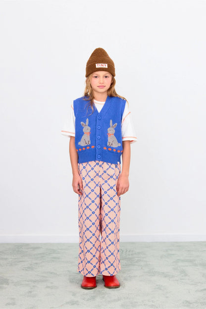 Tinycottons Rabbits Knitted Vest – Blue Tinycottons