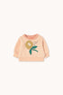 Tinycottons Tiny Daisy Graphic Baby Sweatshirt - Dark Nude in Dark Nude