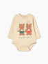 Tinycottons Tiny Tea Room Graphic Bodysuit in Vanilla