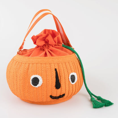 Trick Or Treat Pumpkin Basket Bag Meri Meri - enjoykidsus