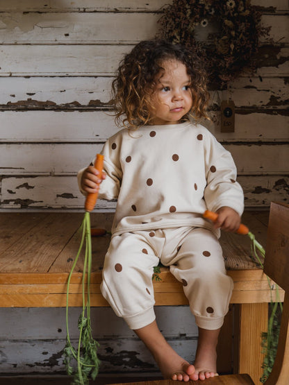 Undyed Cotton Dots Sweatshirt Organic Zoo - enjoykidsus