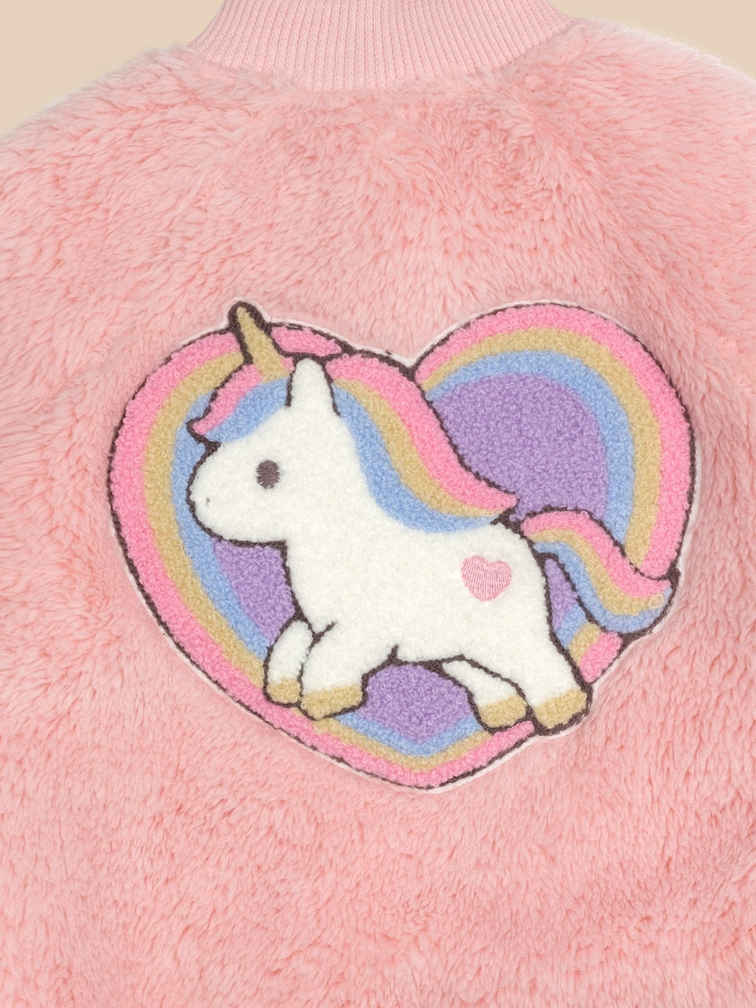 UNICORN HEART FAUX FUR JACKET Huxbaby - enjoykidsus