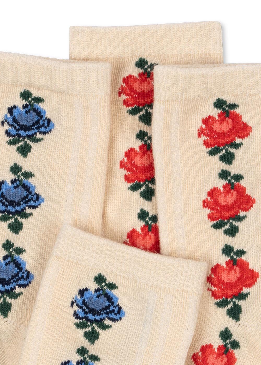 Konges Sløjd 2-Pack Jacquard Socks – Rose Mix