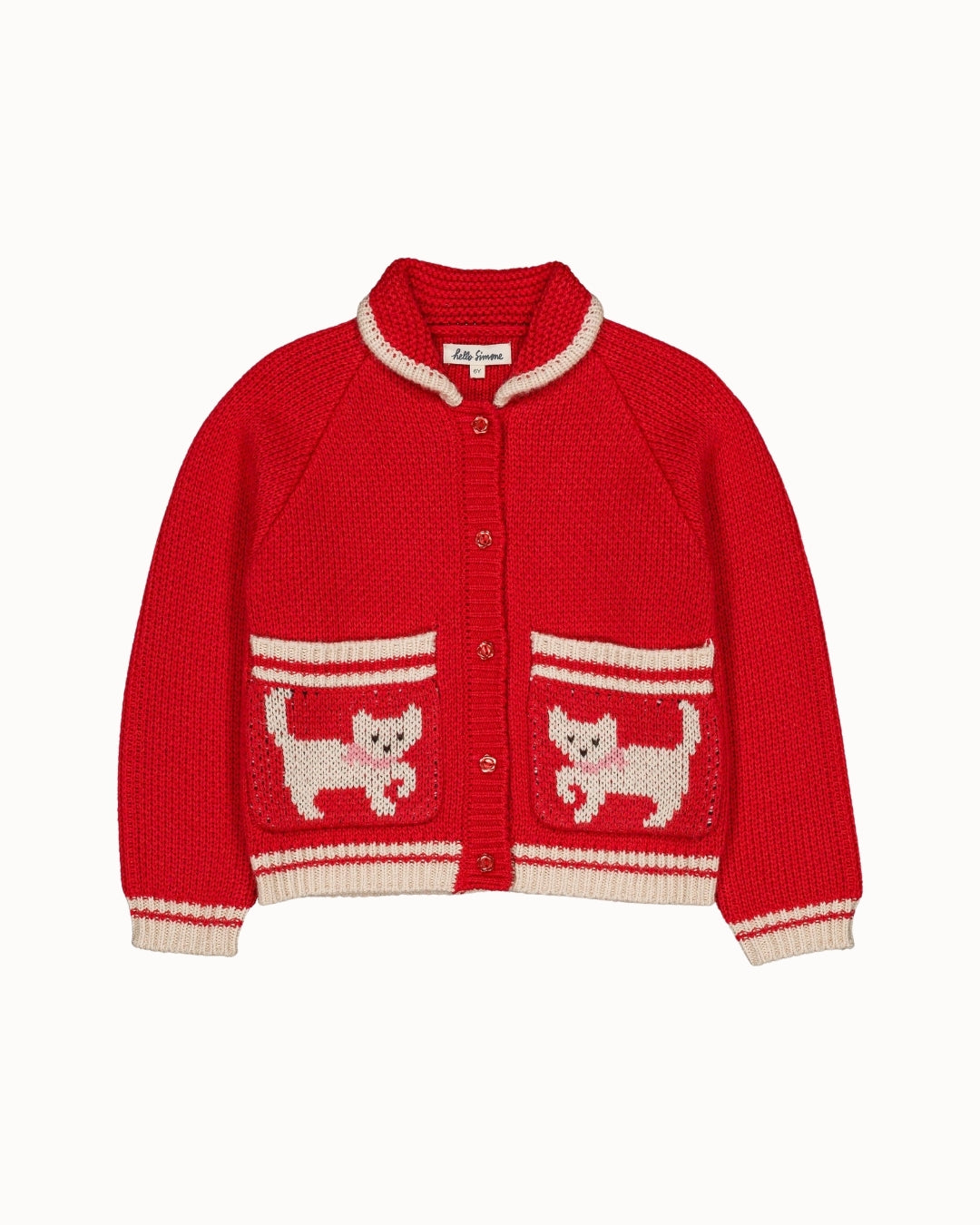 Hello Simone Grizzly Cardigan - Kitty Cherry