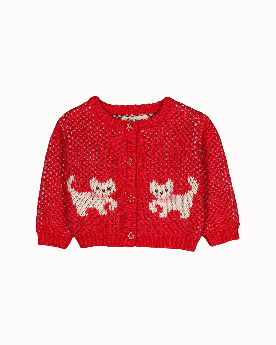 Hello Simone Baby Jeannette Cardigan - Kitty Cherry