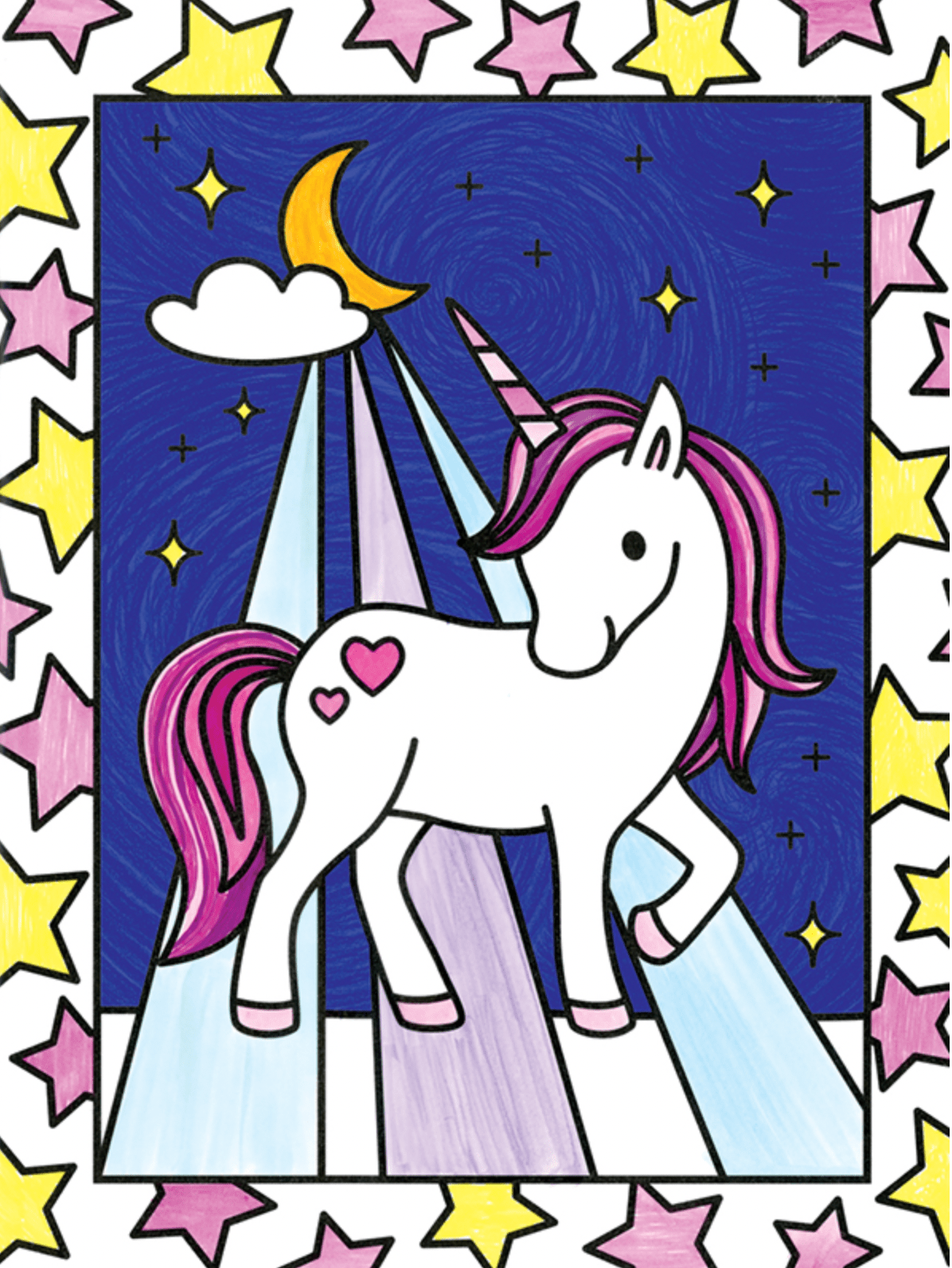 Usborne Stained Glass Unicorns usborne