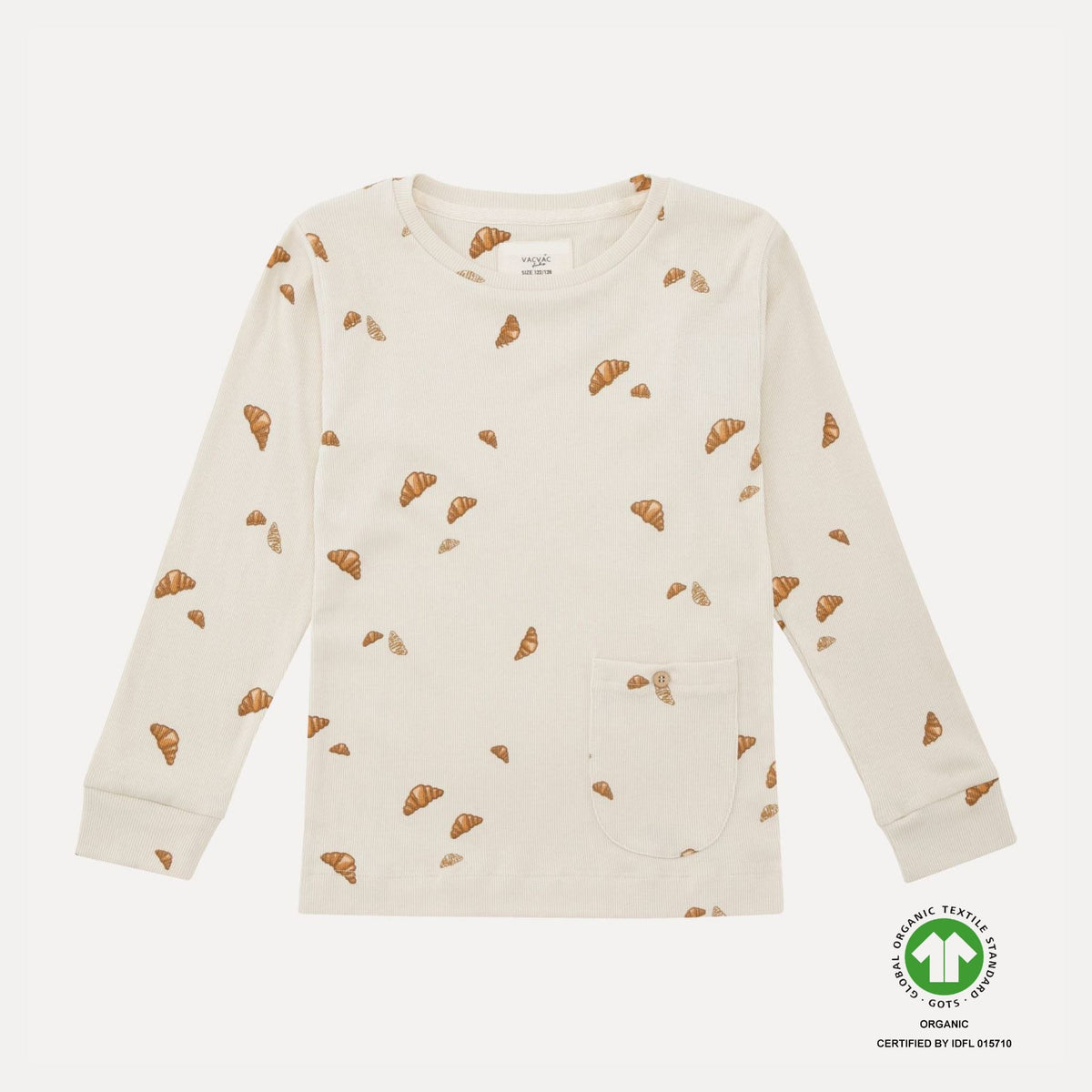 VACVAC Ello Rib Top LS – Croissant Mini | Organic Baby Top VACVAC