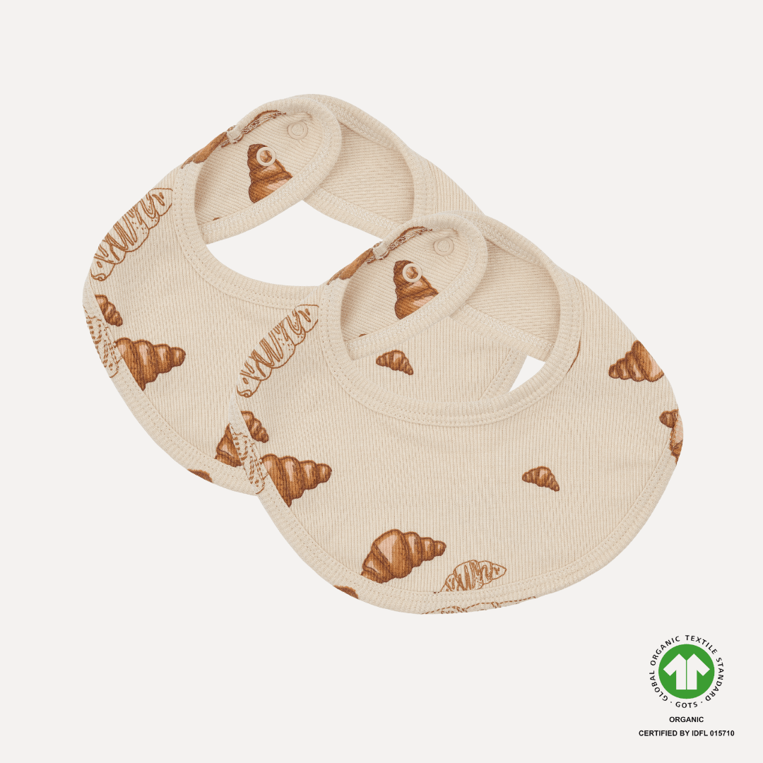 VACVAC Kutter Bib 2 - Pack – Croissant Big | Organic Baby Bib VACVAC