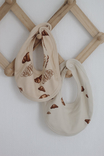 VACVAC Kutter Bib 2 - Pack – Croissant Mini | Organic Baby Bib Set VACVAC