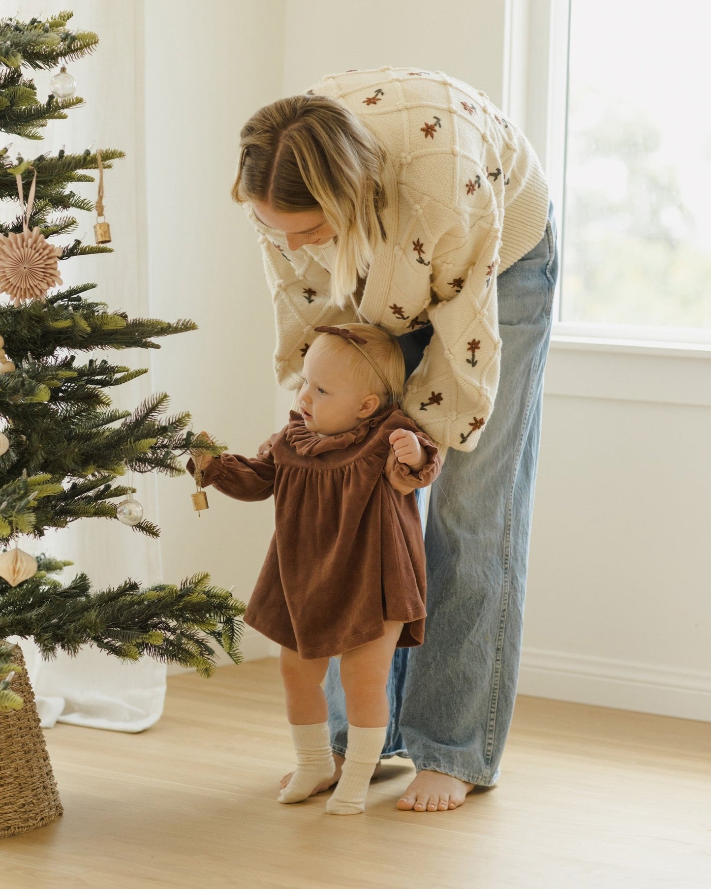 Velour Baby Dress || Cranberry Quincy Mae - enjoykidsus