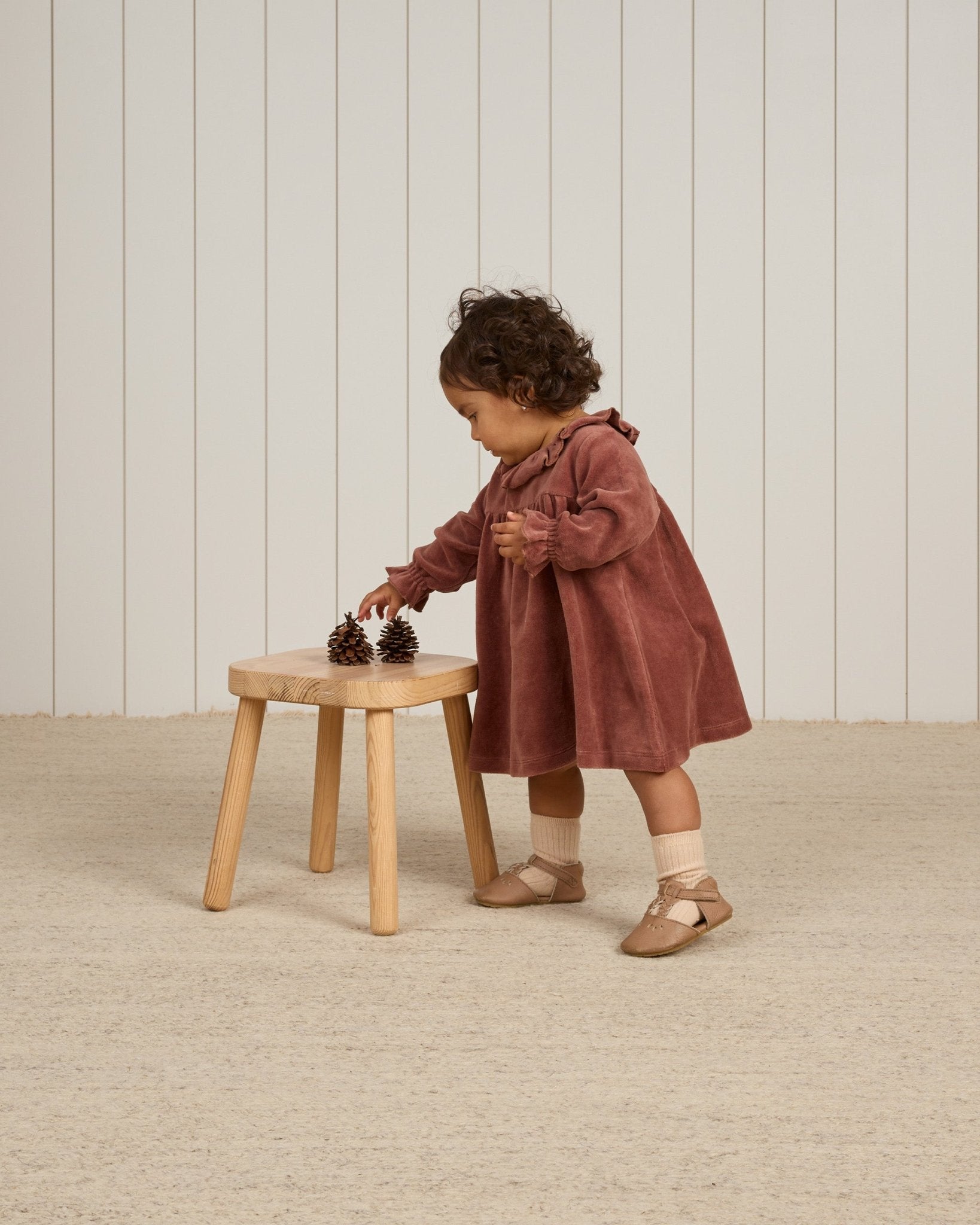 Velour Baby Dress || Cranberry Quincy Mae - enjoykidsus