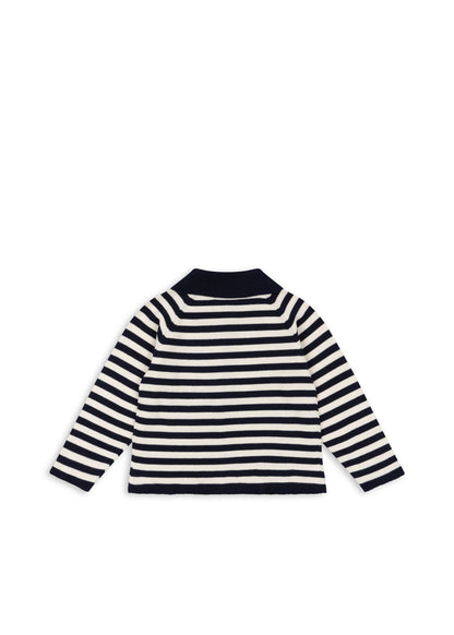 VENTON KNIT CARDIGAN GOTS - NAVY STRIPE Konges Sløjd - enjoykidsus