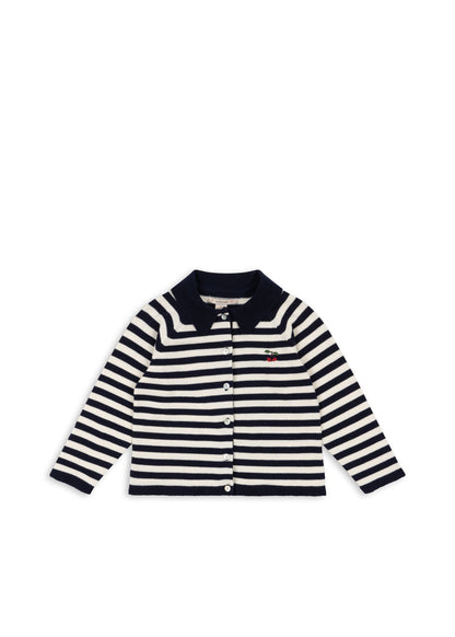 VENTON KNIT CARDIGAN GOTS - NAVY STRIPE Konges Sløjd - enjoykidsus