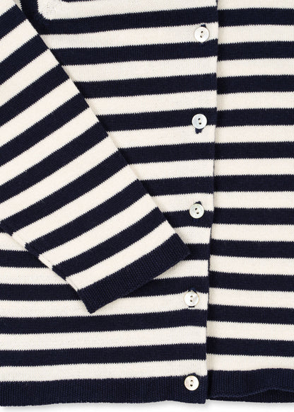 VENTON KNIT CARDIGAN GOTS - NAVY STRIPE Konges Sløjd - enjoykidsus