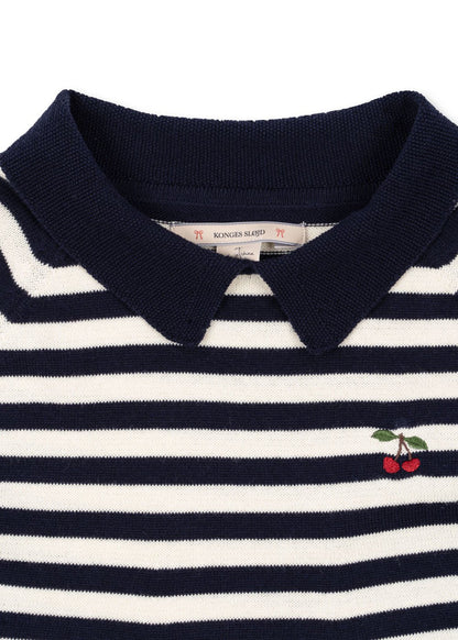 VENTON KNIT DRESS GOTS - NAVY STRIPE Konges Sløjd - enjoykidsus