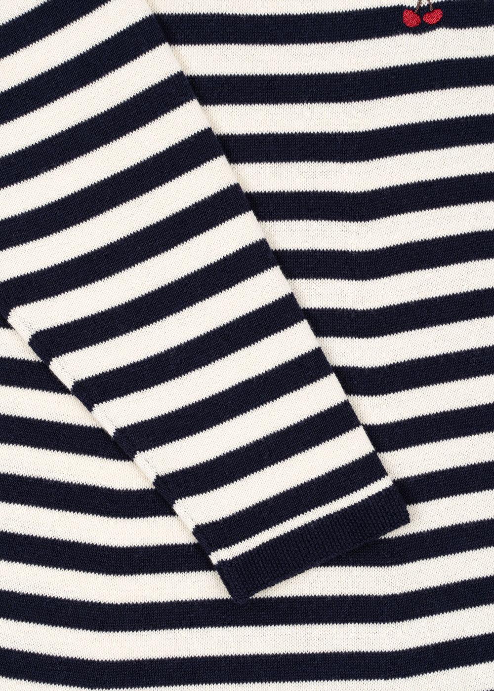 VENTON KNIT DRESS GOTS - NAVY STRIPE Konges Sløjd - enjoykidsus