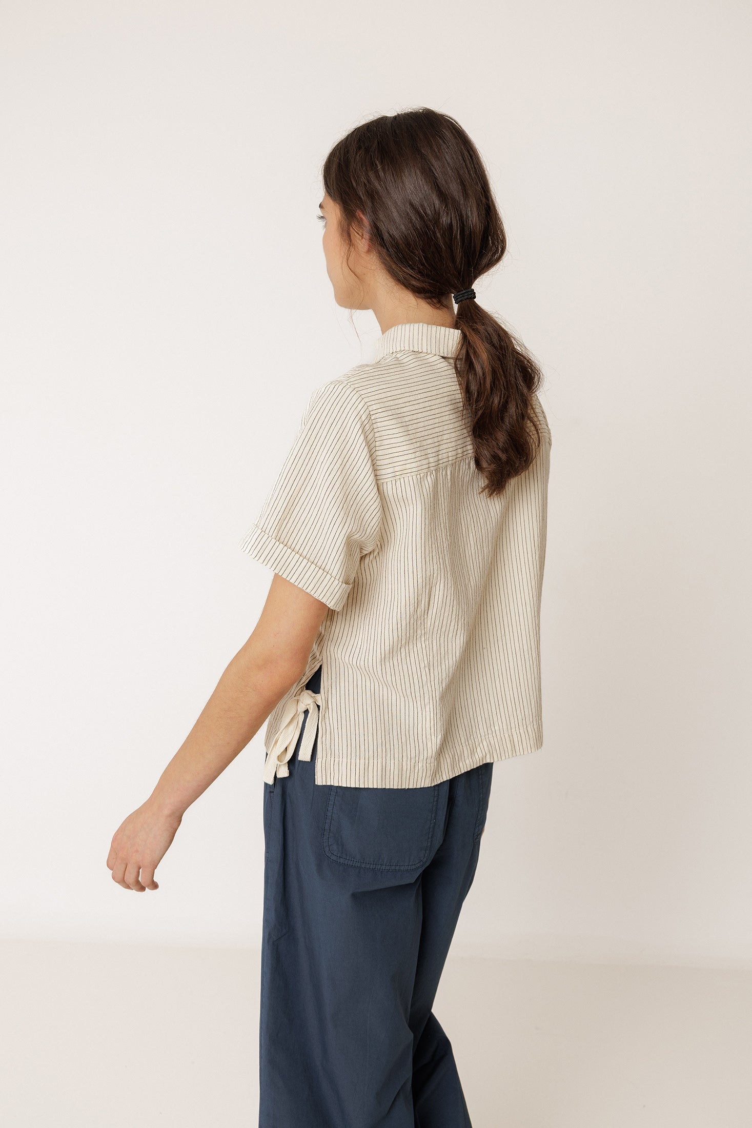 Indi &amp; Cold Striped Polo Shirt with Side Ties