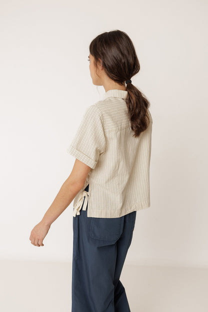 Indi &amp; Cold Striped Polo Shirt with Side Ties