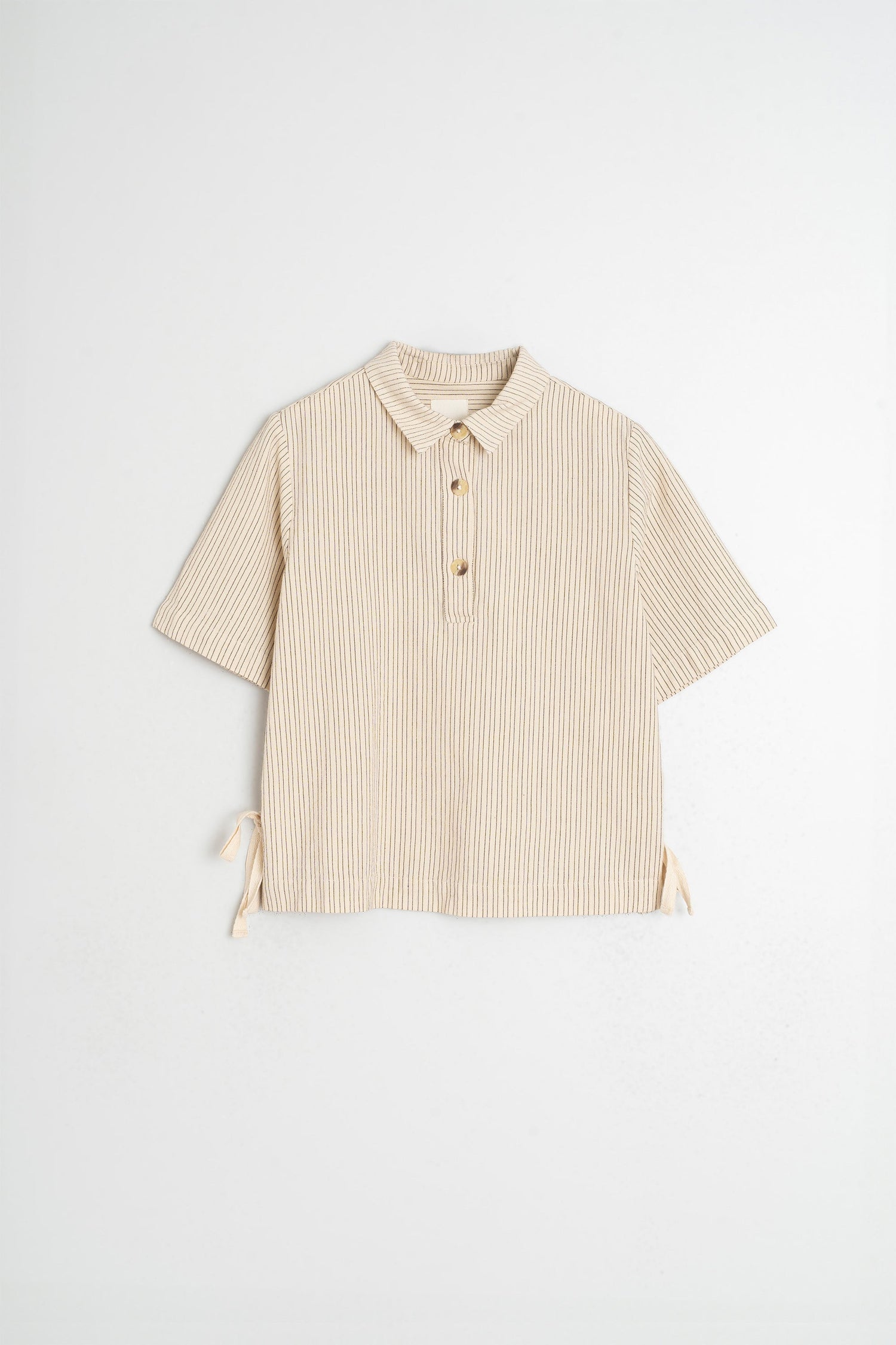 Indi &amp; Cold Striped Polo Shirt with Side Ties