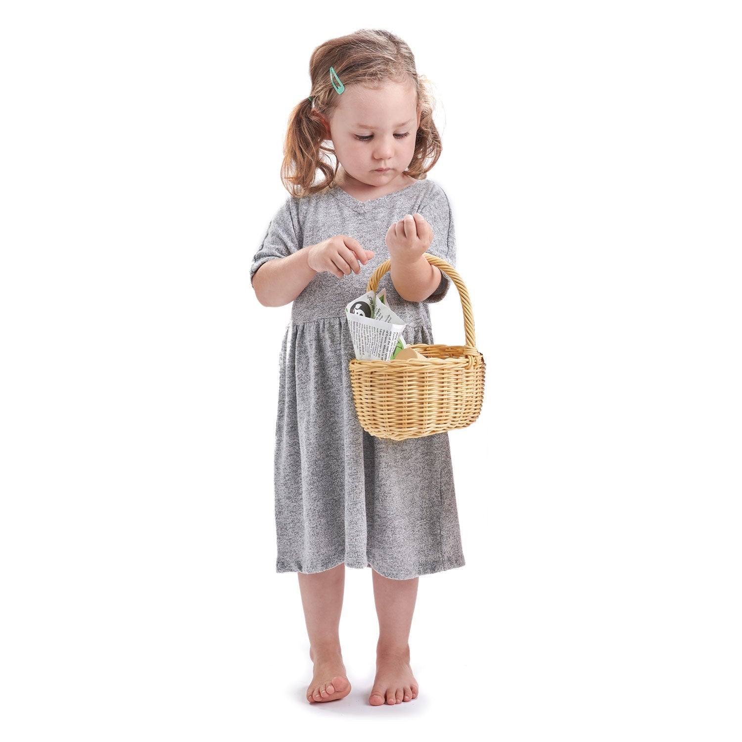 Wicker Shopping Basket Tender Leaf Toys - enjoykidsus