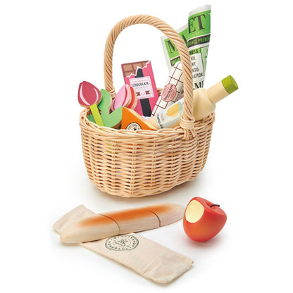 Wicker Shopping Basket Tender Leaf Toys - enjoykidsus