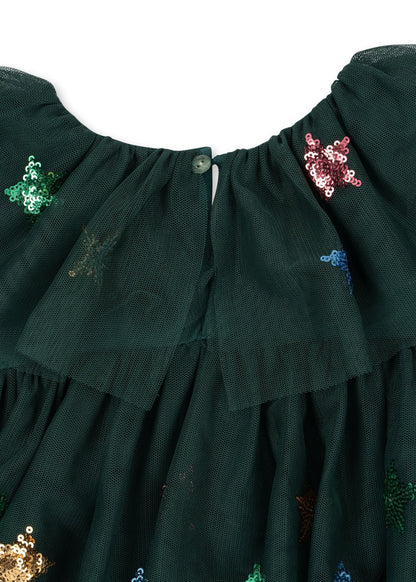 YVONNE CHRISTMAS DRESS - hunter green Konges Sløjd - enjoykidsus