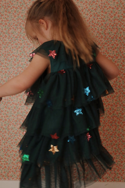 YVONNE CHRISTMAS DRESS - hunter green Konges Sløjd - enjoykidsus